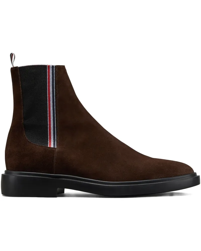 Thom Browne Chelsea-Boots mit Ripsbandschlaufe - Braun Braun