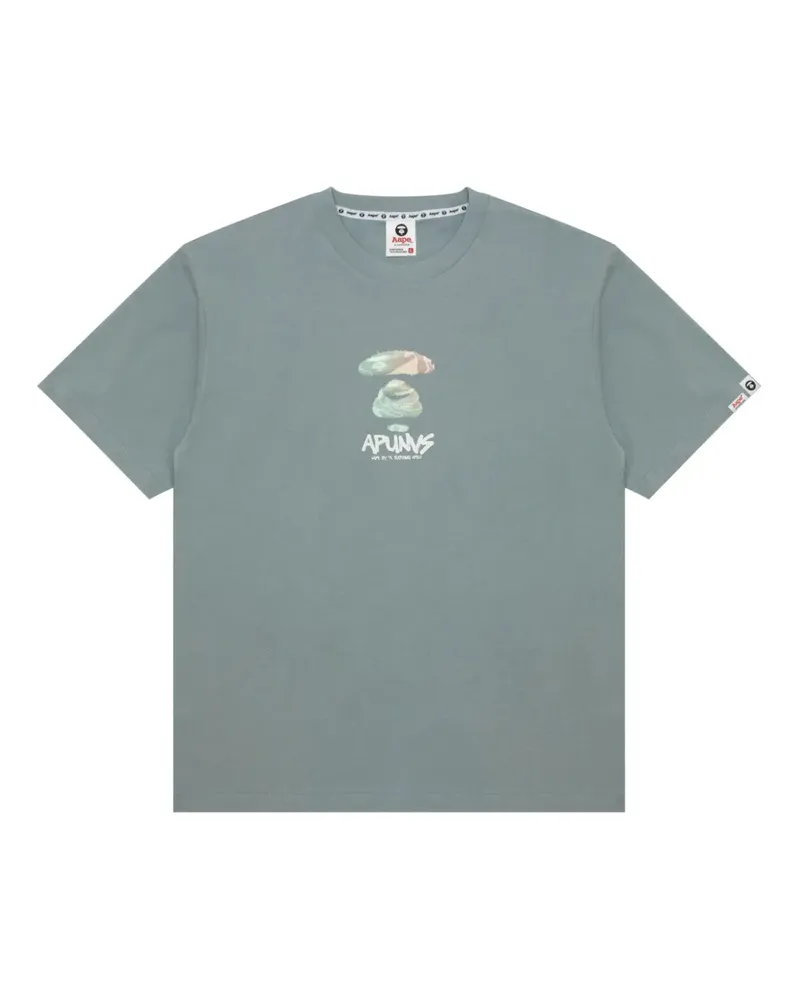 BAPE T-Shirt mit Affenkopf-Print - Grün Grün
