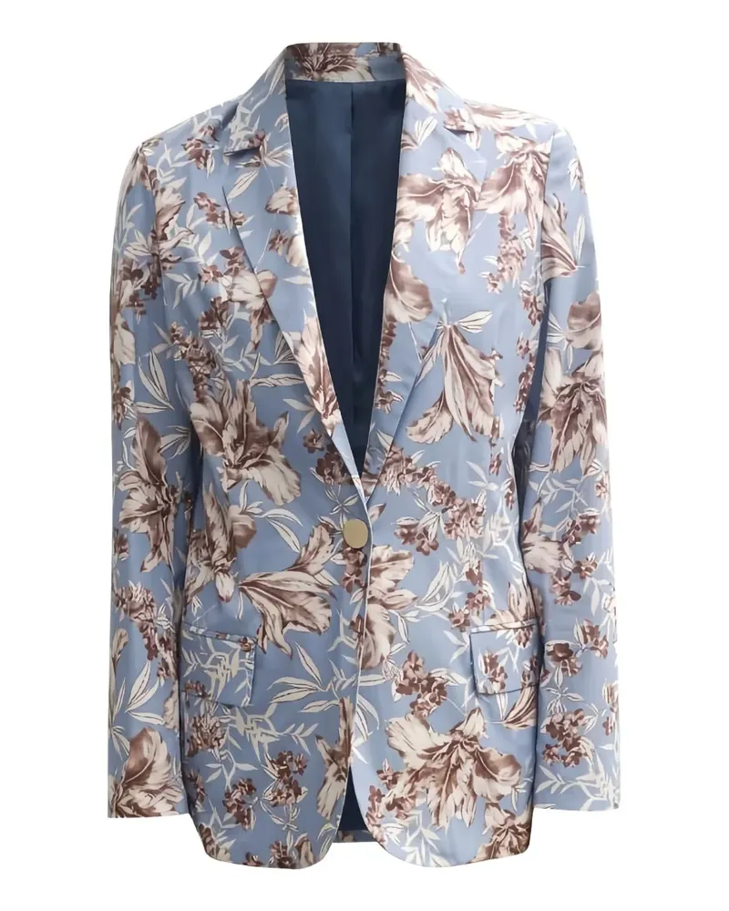 Liu Jo floral single-breasted jacket - Blau Blau