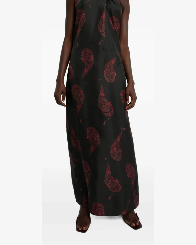 Christopher Esber Kleid mit Twist-Detail und Paisley-Print - Schwarz Schwarz