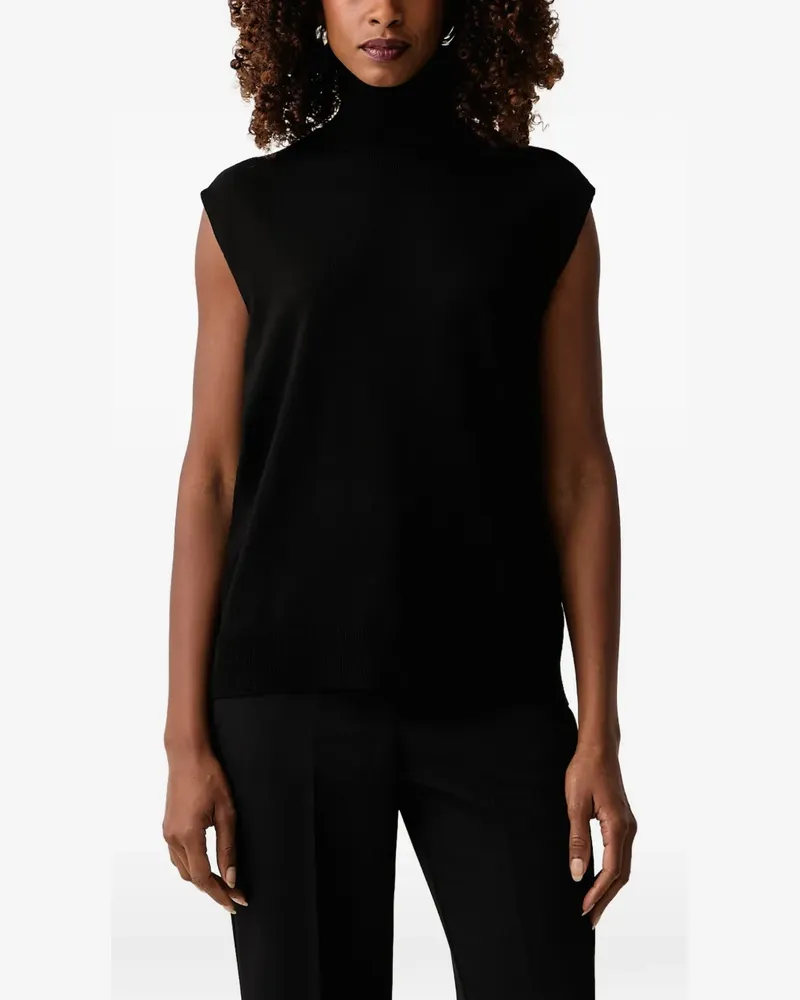 Patrizia Pepe turtleneck sleeveless vest - Schwarz Schwarz