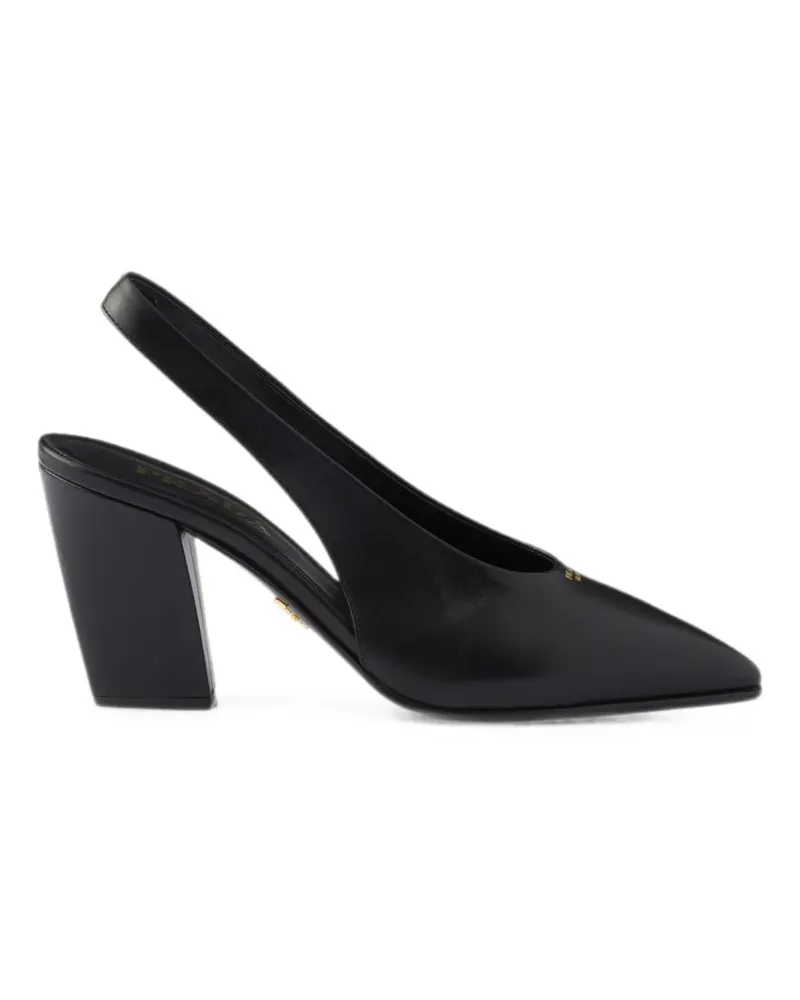 Prada leather slingback pumps - Schwarz Schwarz