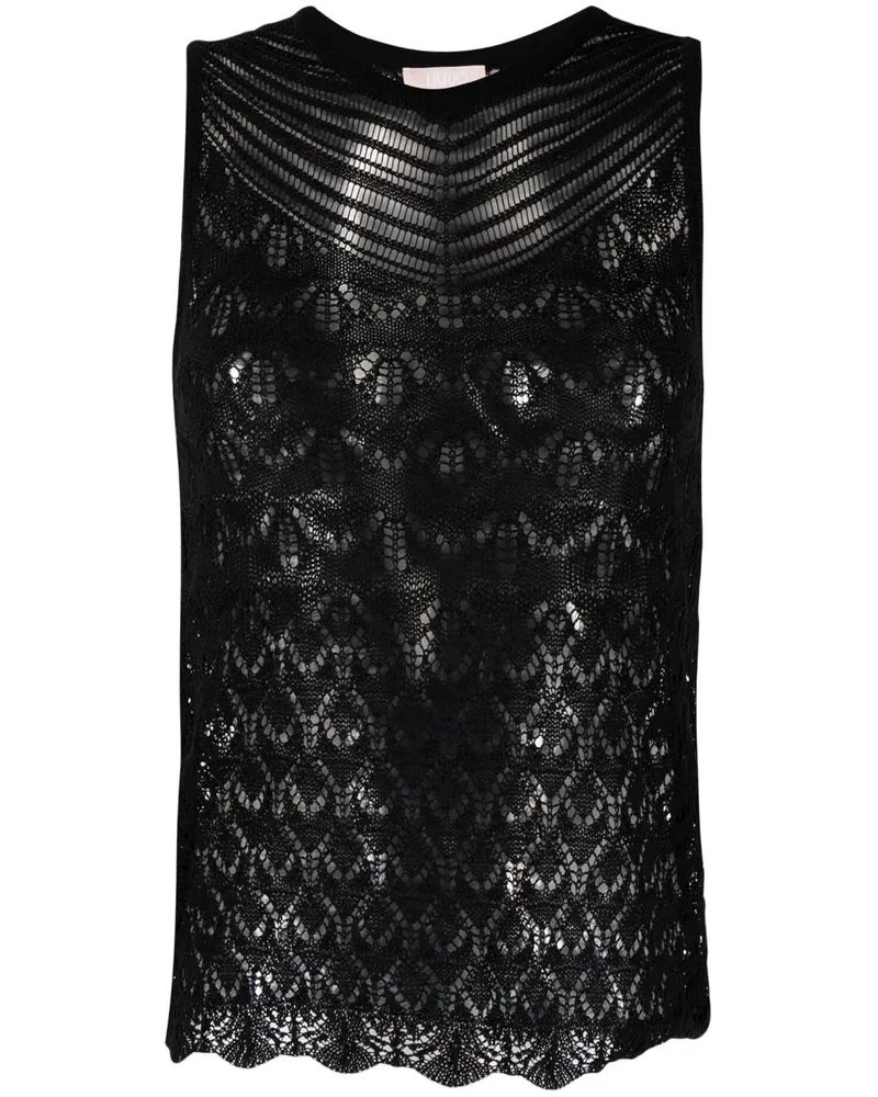 Liu Jo Gestricktes Top - Schwarz Schwarz