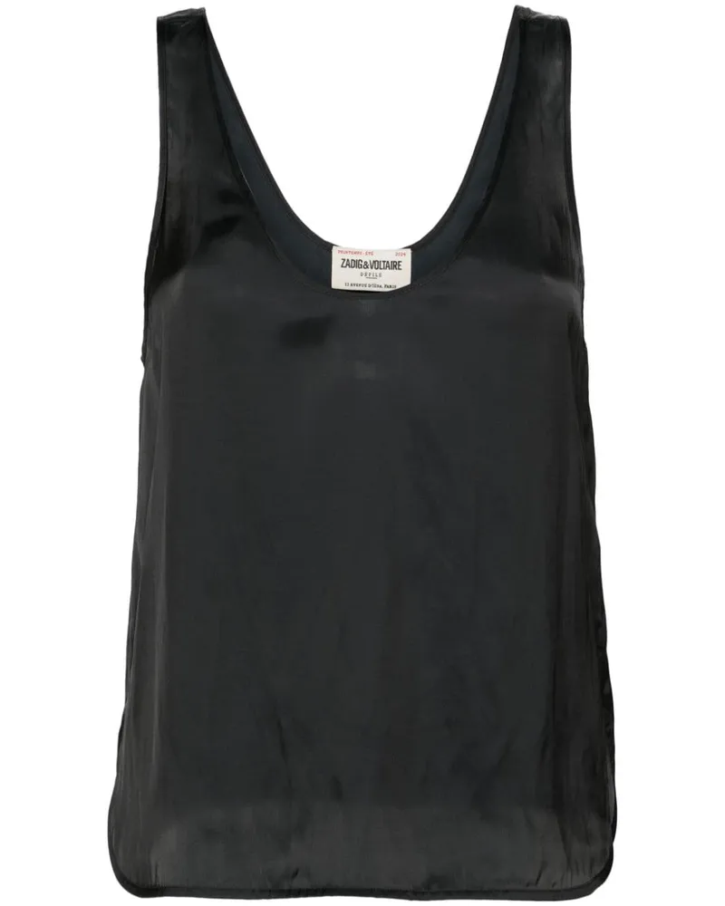 Zadig & Voltaire Carys Tanktop aus Seide - Schwarz Schwarz