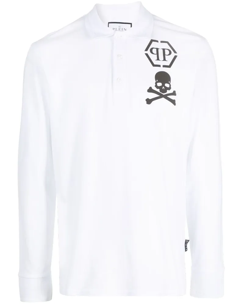 Philipp Plein Poloshirt mit Logo-Print - Weiß Weiß