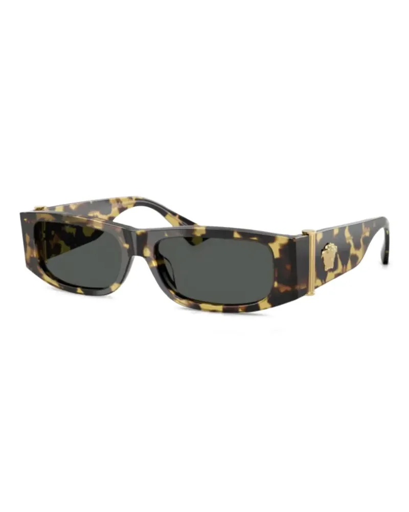 Versace Eckige Sonnenbrille mit Medusa-Kopf - Braun Braun