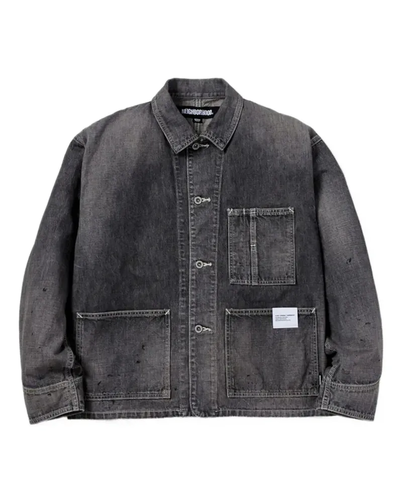 Neighborhood Jeansjacke mit Taschen - Grau Grau