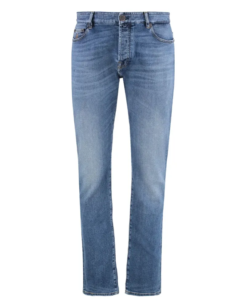 MOORER Five-Pocket-Jeans - Blau Blau