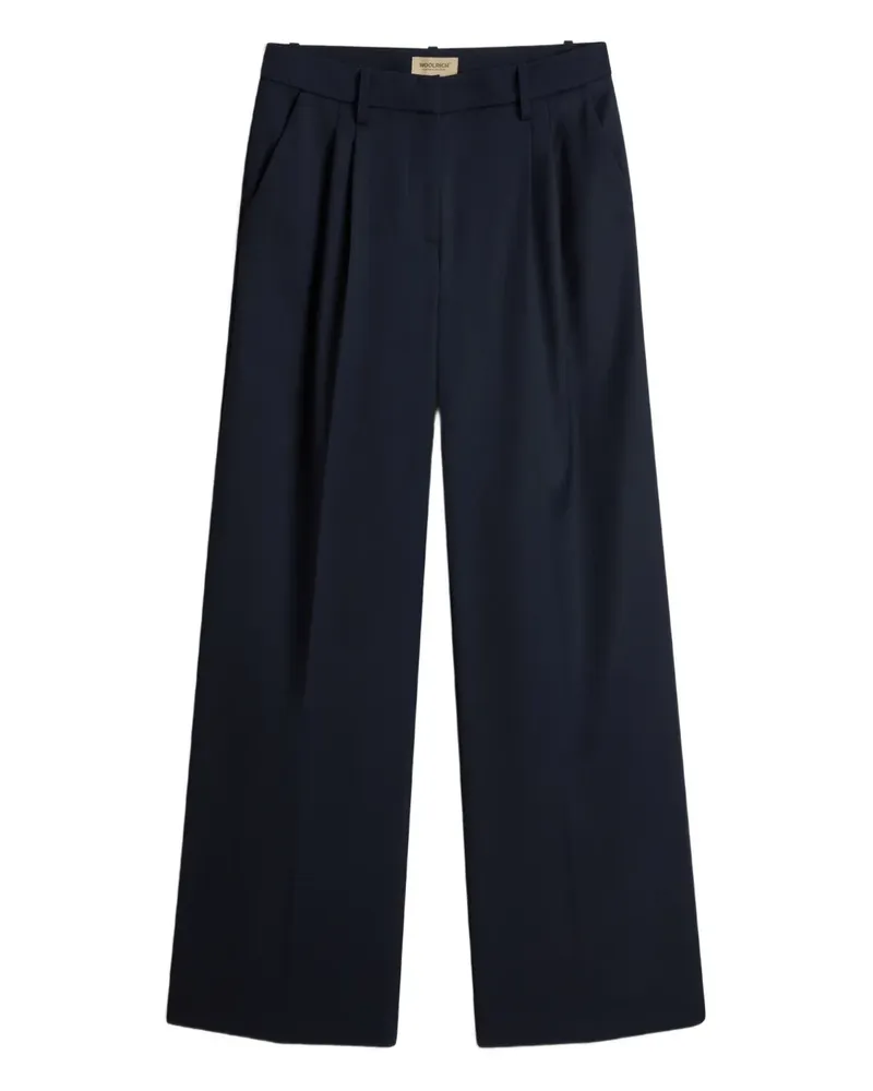 Woolrich Plisseehose mit geradem Schnitt - Blau Blau