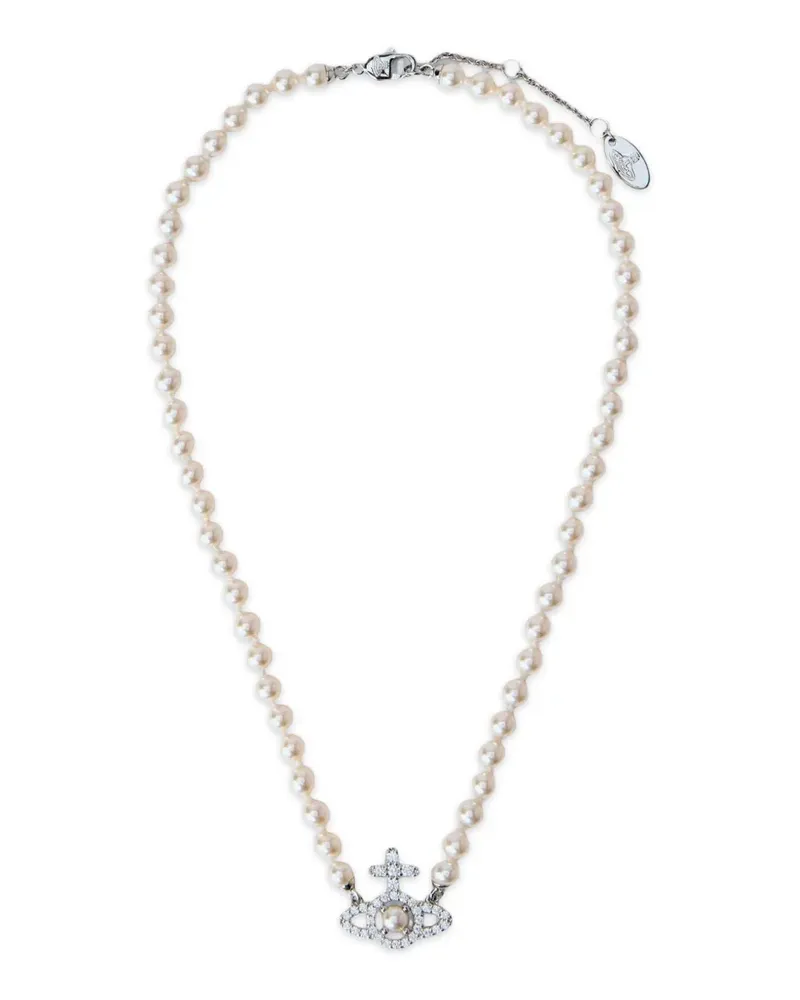 Vivienne Westwood Halskette mit Orb-Anhänger - Silber Silber