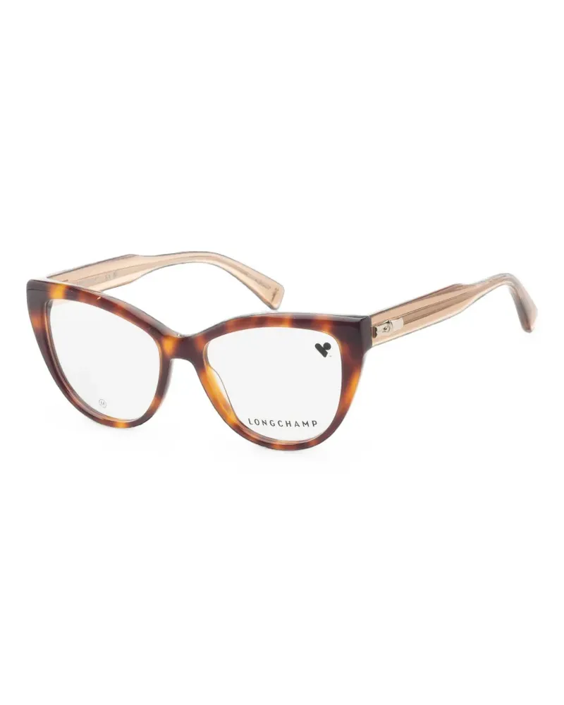 Longchamp Cat-Eye-Brille in Schildpattoptik - Braun Braun