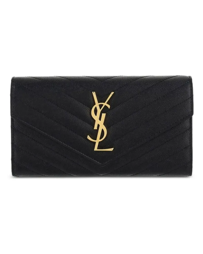 Saint Laurent Cassandre wallet - Schwarz Schwarz