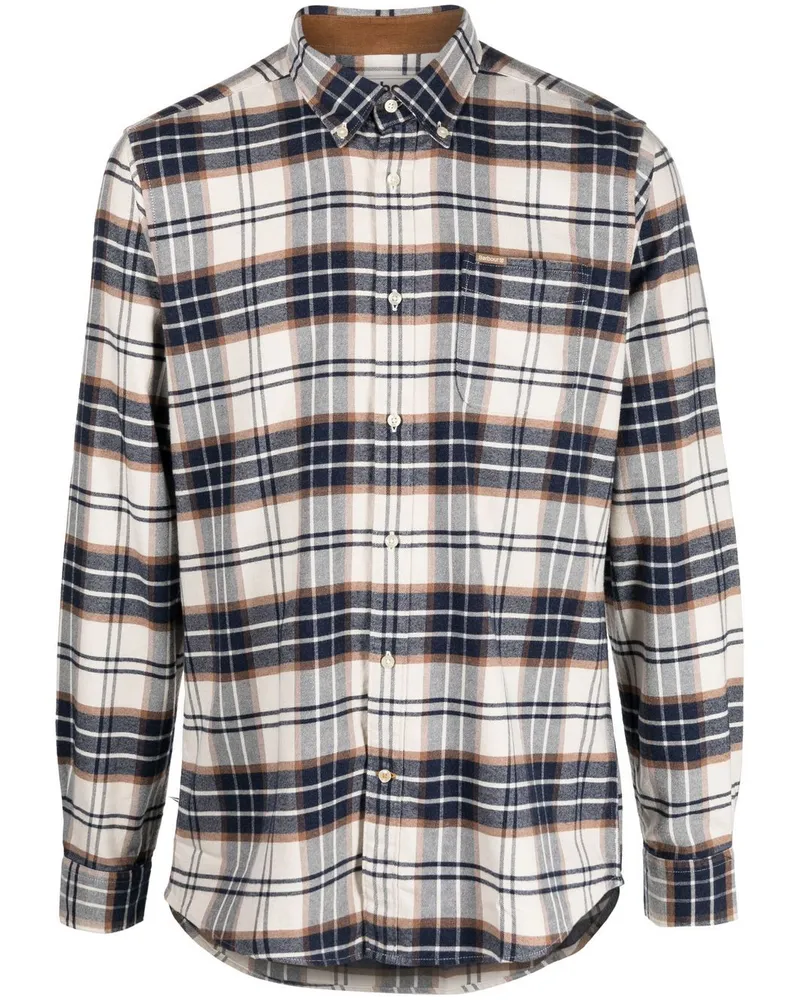 Barbour Kariertes Button-down-Hemd - Nude Nude