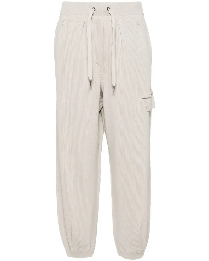 Brunello Cucinelli Jogginghose mit Perlenbesatz - Nude Nude