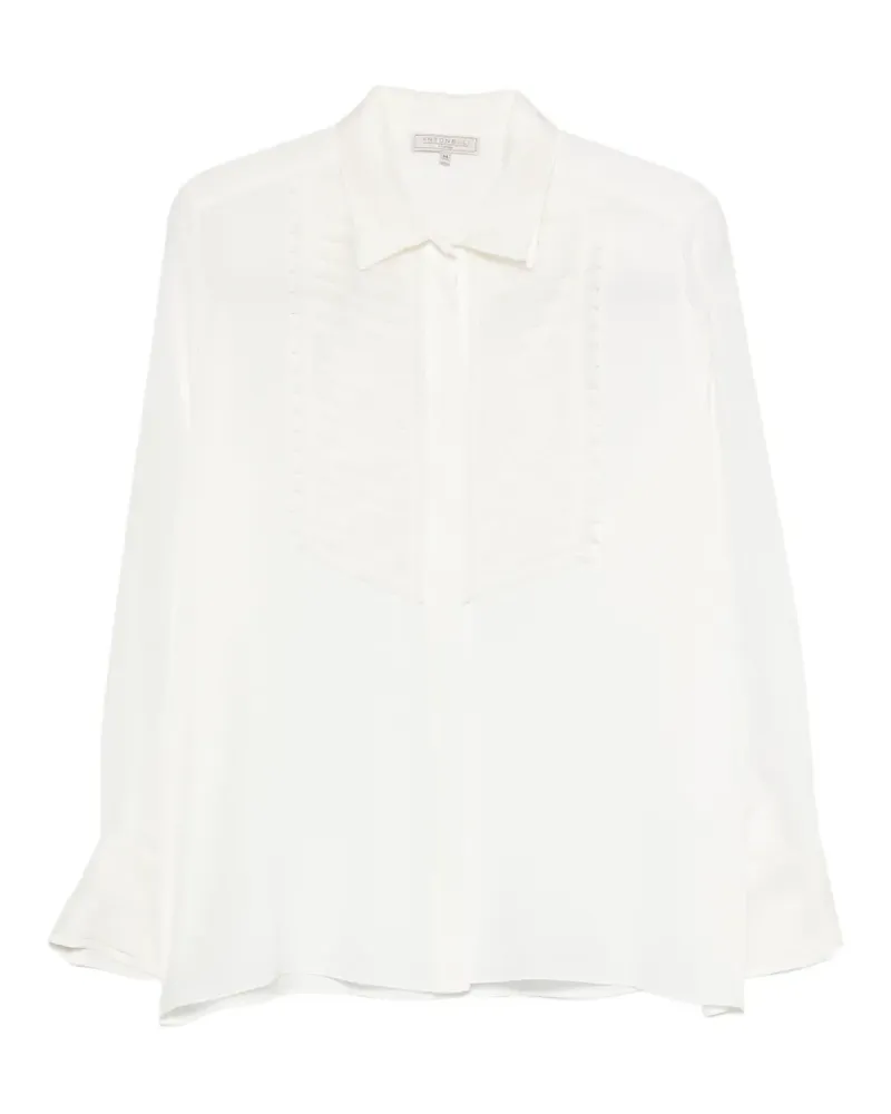 Antonelli Firenze pleated-bib long-sleeve shirt - Nude Nude
