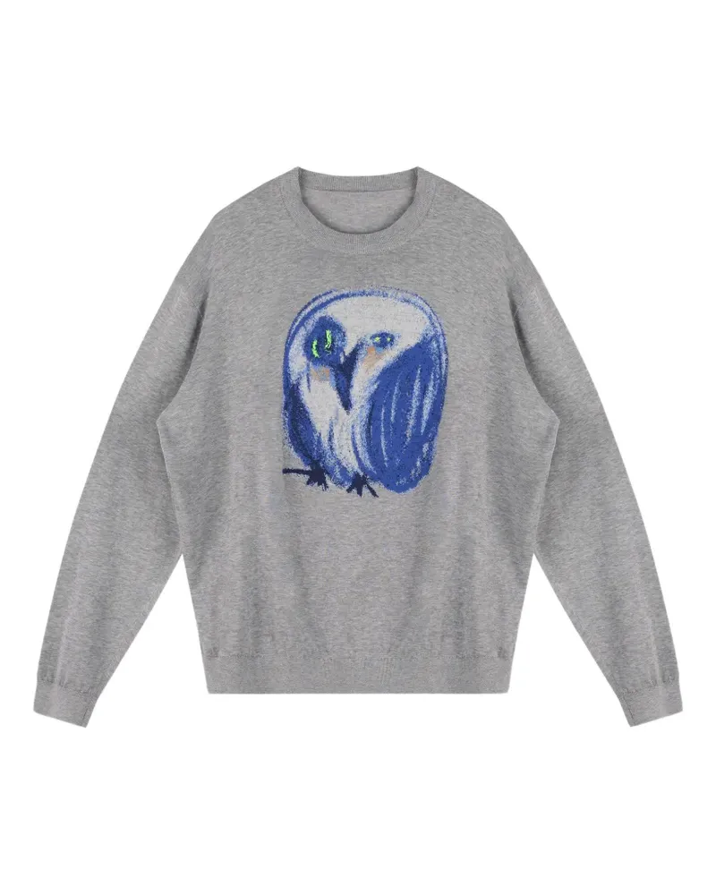 JNBY Oberteil mit Vogelstickerei - Grau Grau