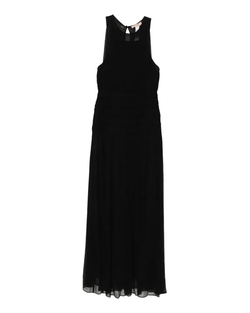 Twin-Set gathered maxi dress - Schwarz Schwarz