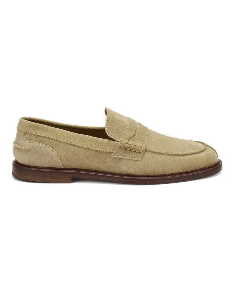 FRAU ragged-effect suede loafers - Nude Nude