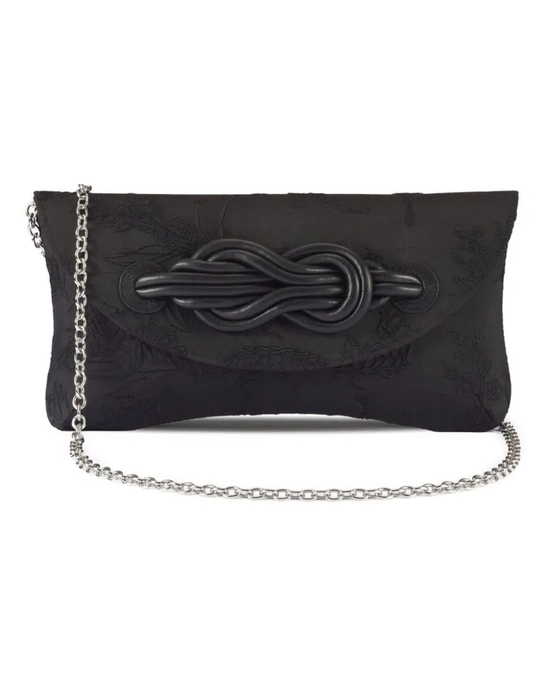Shanghai Tang Chinese Endless Knot Clutch - Schwarz Schwarz