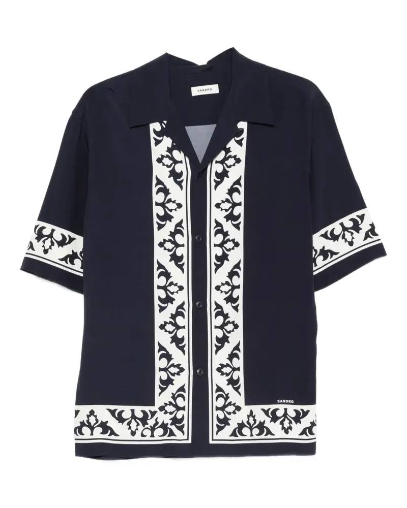 Sandro Hemd mit kurzen Ärmeln - Blau Blau