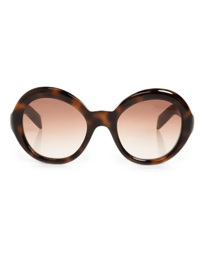 Prada Sonnenbrille mit rundem Gestell - Braun Braun