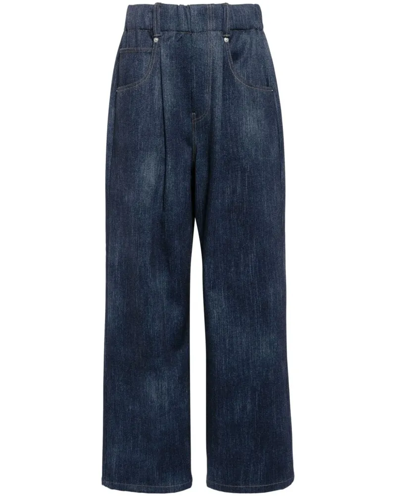 GOEN.J Jeans mit weitem Bein - Blau Blau