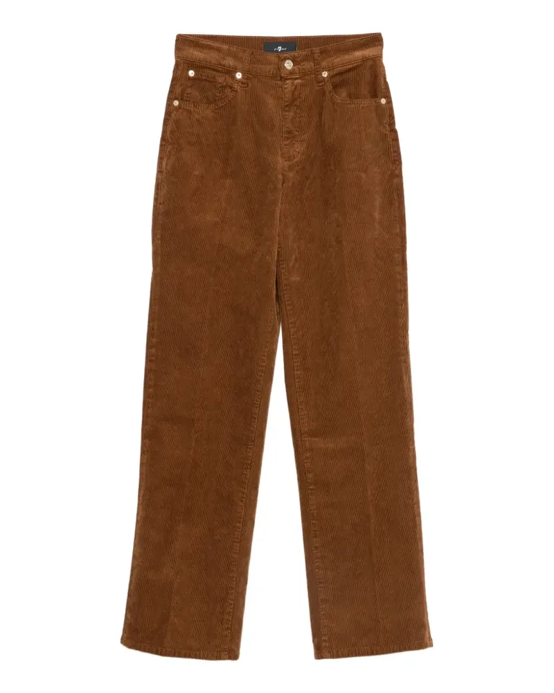 7 for all mankind corduroy straight-leg trousers - Braun Braun