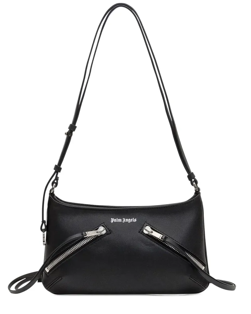 Palm Angels Giorgina Schultertasche mit Reißverschluss - Schwarz Schwarz