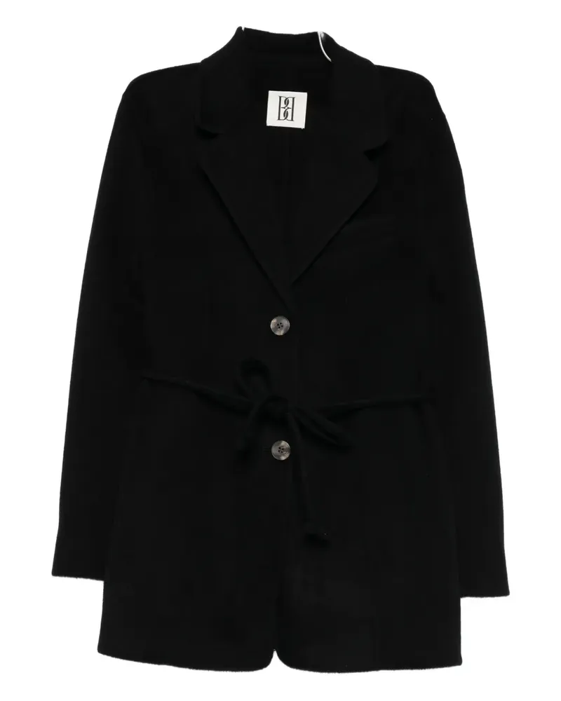 By Malene Birger tie-waist buttoned blazer - Schwarz Schwarz