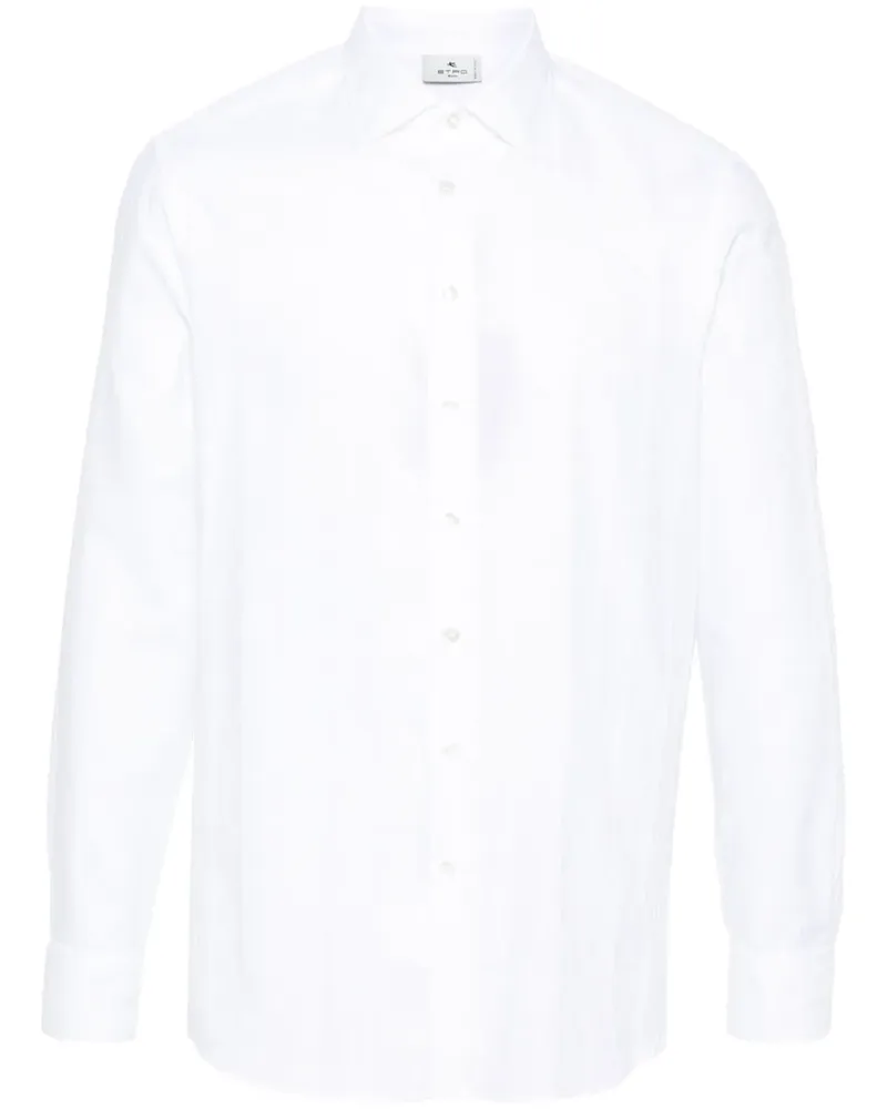 Etro Hemd aus Streifen-Jacquard - Weiß Weiß