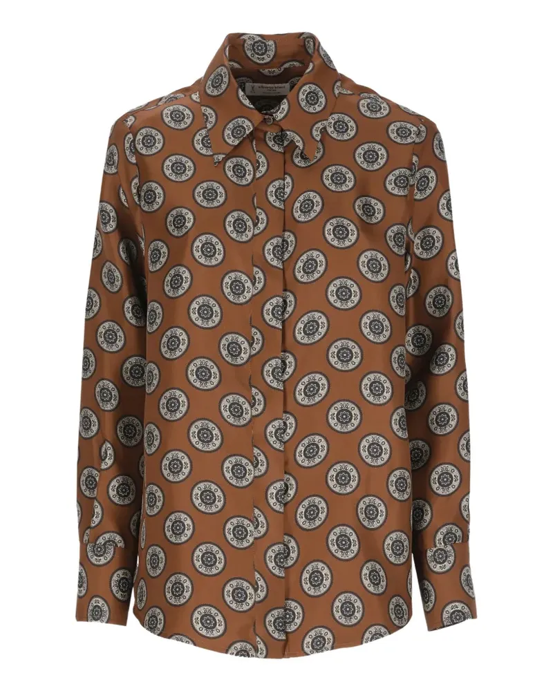 Alberto Biani Hemd mit Kugelprint - Braun Braun