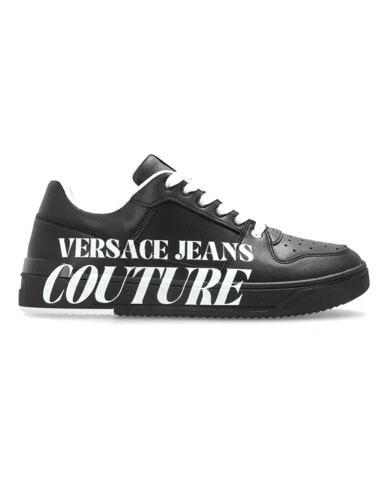 Versace Jeans Sneakers mit Logo-Print - Schwarz Schwarz