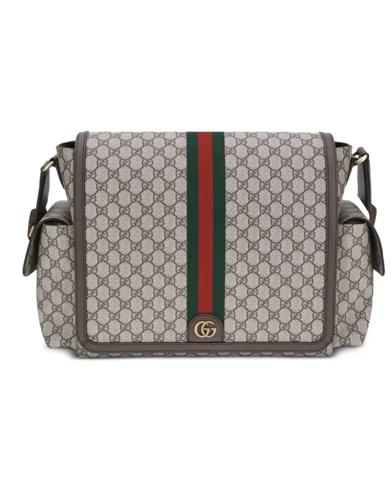 Gucci Große Schultertasche mit GG - Braun Braun