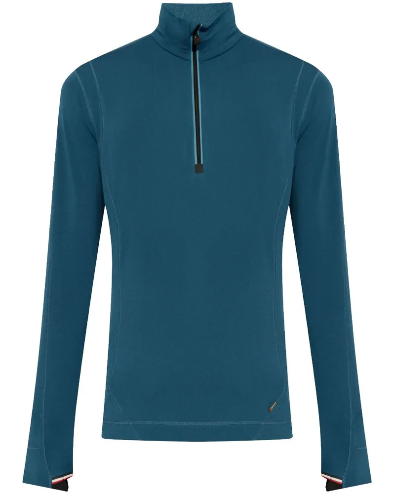 Moncler Polartec Sweatshirt mit kurzem Reißverschluss - Blau Blau