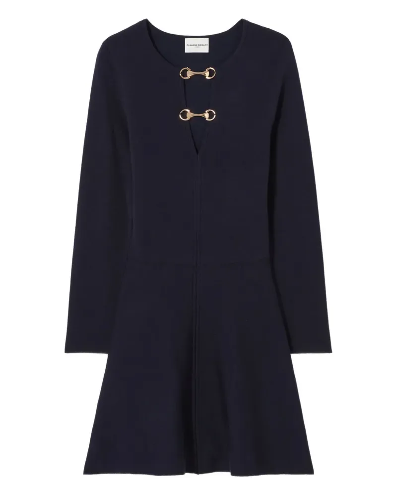 Claudie Pierlot Minikleid mit ausgestelltem Saum - Blau Blau