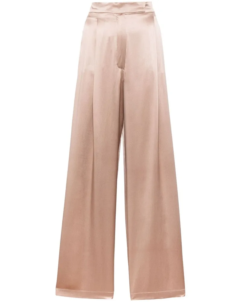 Max Mara Fiesta Seidenhose mit weitem Bein - Nude Nude