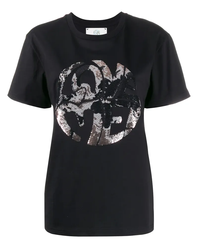 Alberta Ferretti Verziertes T-Shirt - Schwarz Schwarz