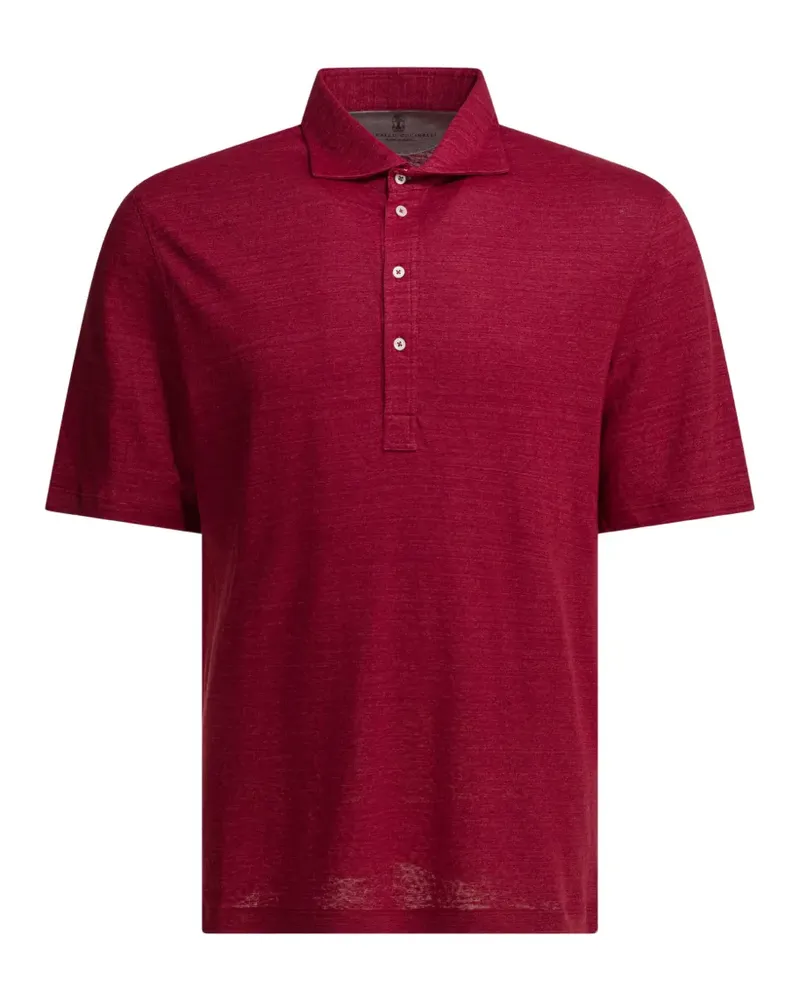 Brunello Cucinelli Poloshirt mit kurzen Ärmeln - Rot Rot