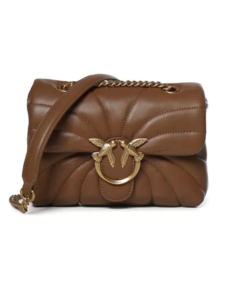 Pinko Mini Love Schultertasche - Braun Braun