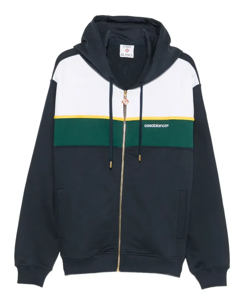 Casablanca Paris colour-block zip-up hoodie - Blau Blau