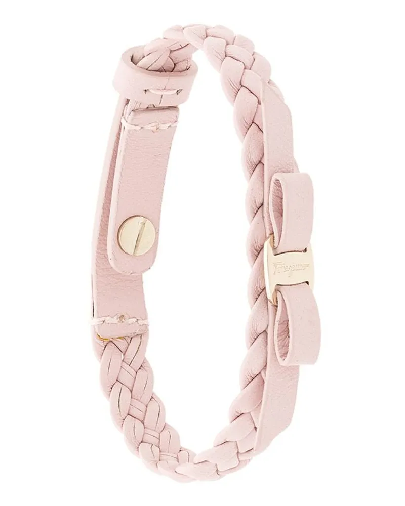 Ferragamo Gewebtes 'Vara' Armband Rosa