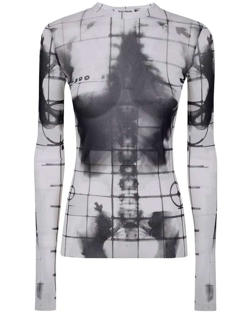 Jean Paul Gaultier T-Shirt mit Trompe oeil-Effekt - Weiß Weiß