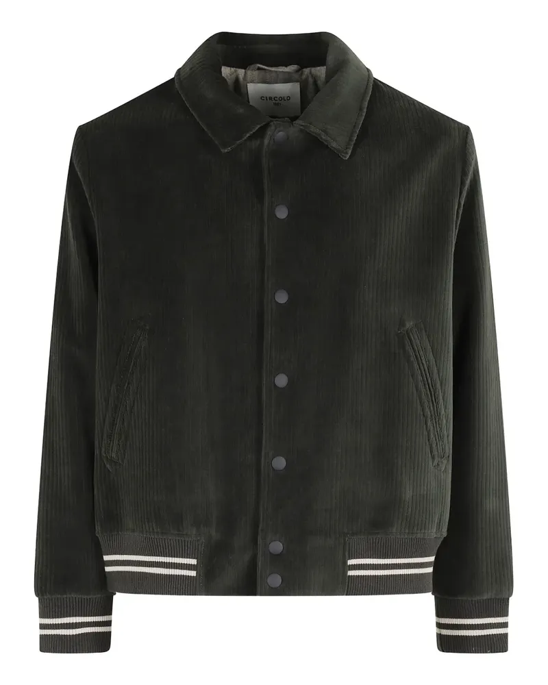 CIRCOLO 1901 Cordjacke mit gerippten Bündchen - Grün Grün