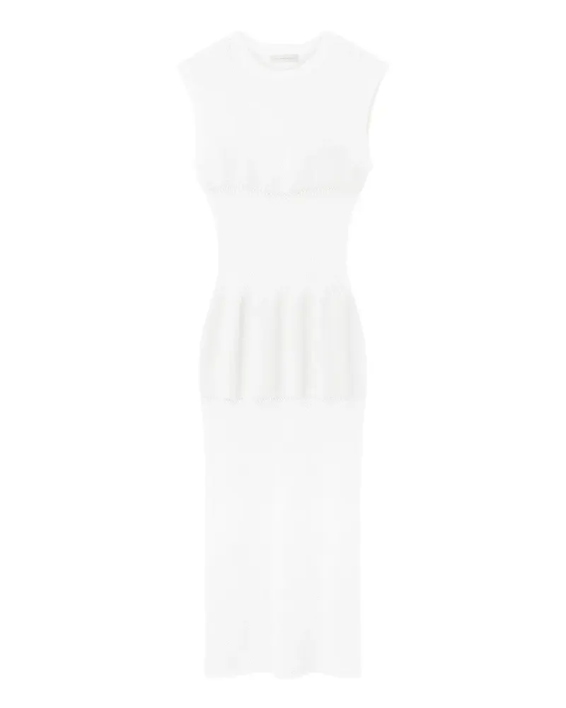 Stella McCartney mesh-knit sleeveless midi dress - Weiß Weiß