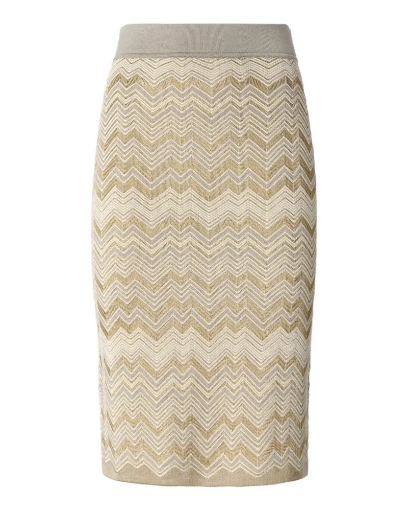 Missoni Chevron wool and viscose mini skirt - Nude Nude