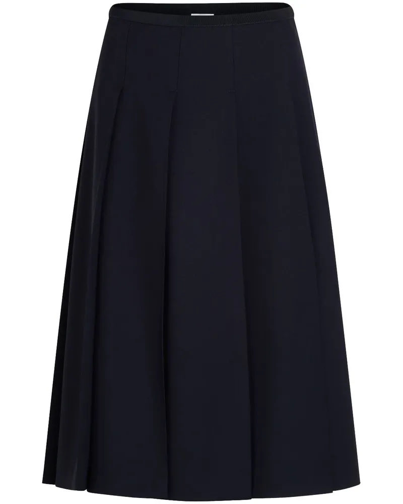Patou Twill-Midirock mit Falten - Blau Blau