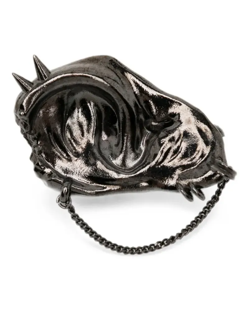Yohji Yamamoto Rocker's Ear brooch - Schwarz Schwarz