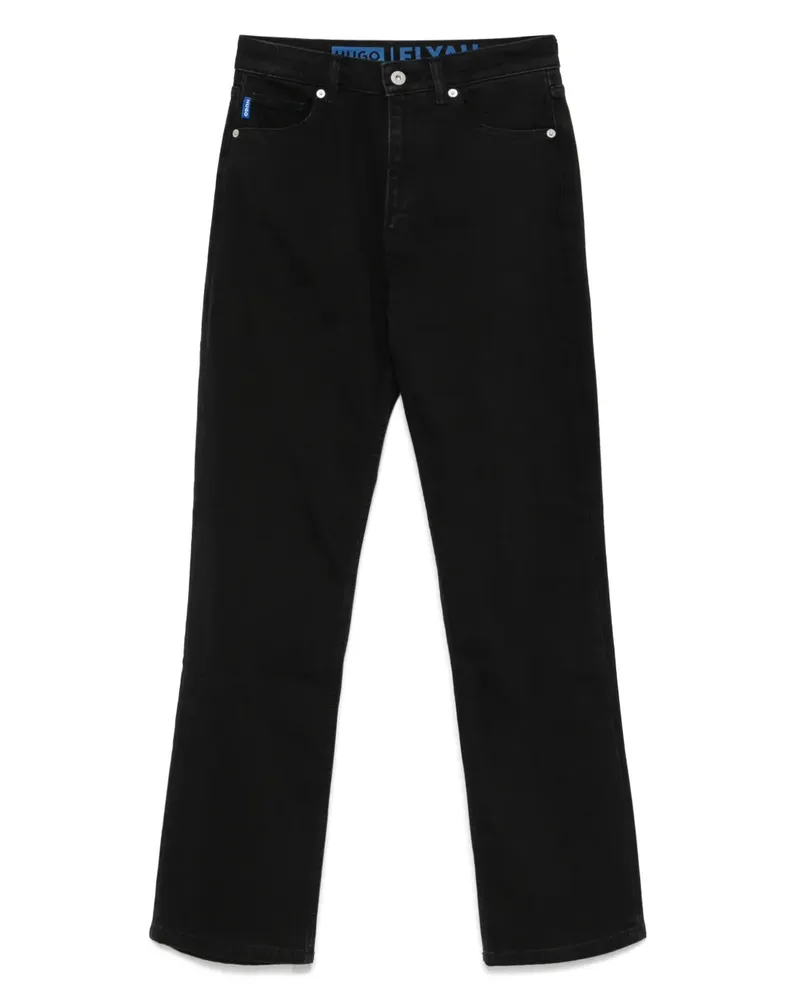 HUGO BOSS Jeans mit Logo-Patch - Schwarz Schwarz