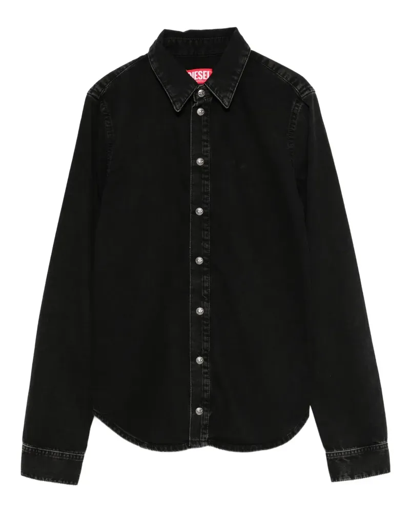 Diesel Klassisches Jeanshemd - Schwarz Schwarz