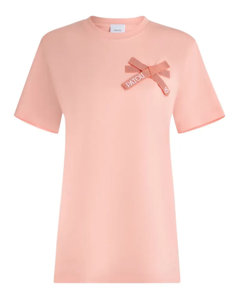Patou bow-detail T-shirt - Rosa Rosa
